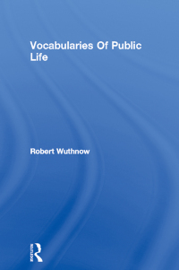 Imagen de portada: Vocabularies Of Public Life 1st edition 9780415076364