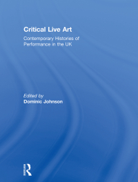 Cover image: Critical Live Art 1st edition 9781138818231
