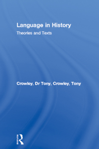 Imagen de portada: Language in History 1st edition 9780415072441