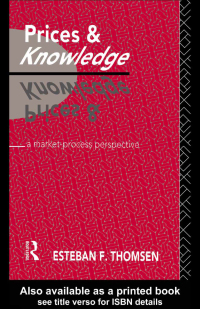 صورة الغلاف: Prices and Knowledge 1st edition 9780415068659