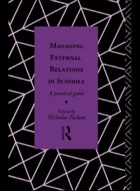 Imagen de portada: Managing External Relations in Schools 1st edition 9780415068338