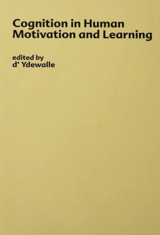 Cover image: Cognition in Human Motivation and Learning 1st edition 9780898590678
