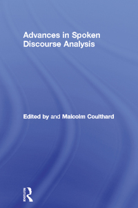 Imagen de portada: Advances in Spoken Discourse Analysis 1st edition 9780415066877