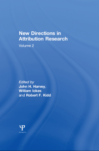 Titelbild: New Directions in Attribution Research 1st edition 9780898591231