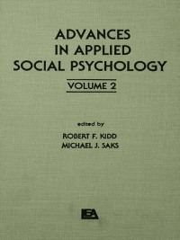 Immagine di copertina: Advances in Applied Social Psychology 1st edition 9780898592702