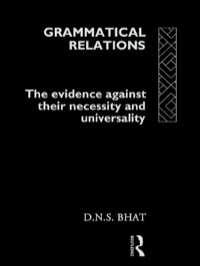 Cover image: Grammatical Relations 1st edition 9781138992023
