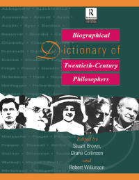 صورة الغلاف: Biographical Dictionary of Twentieth-Century Philosophers 1st edition 9780415060431