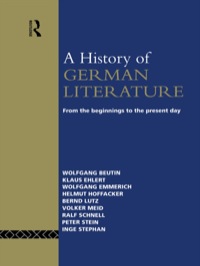 Imagen de portada: A History of German Literature 1st edition 9780415755665