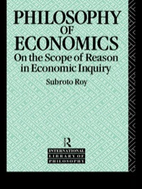 Cover image: The Philosophy of Economics 1st edition 9780415060288
