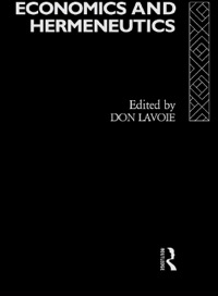 Cover image: Economics and Hermeneutics 1st edition 9780415755658