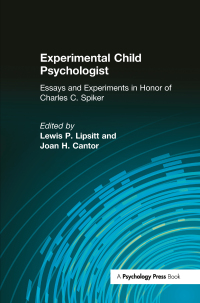 صورة الغلاف: Experimental Child Psychologist 1st edition 9780898598070