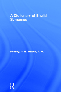 Omslagafbeelding: A Dictionary of English Surnames 1st edition 9780367581343