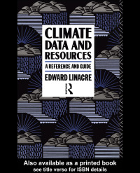 Omslagafbeelding: Climate Data and Resources 1st edition 9780415057035