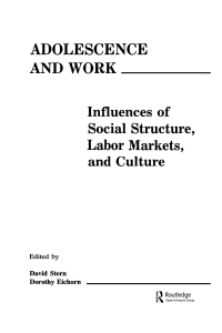 Titelbild: Adolescence and Work 1st edition 9780898599640