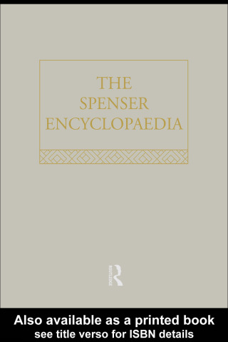 Cover image: The Spenser Encyclopedia 1st edition 9780415755610