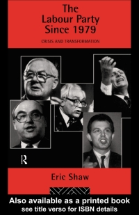 Cover image: The Labour Party Since 1979 1st edition 9780415056151