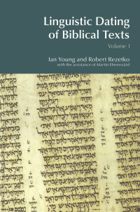 Cover image: Linguistic Dating of Biblical Texts: Vol 1 1st edition 9781138922747