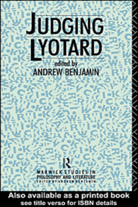 Titelbild: Judging Lyotard 1st edition 9780415052566