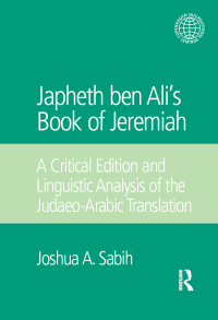 Cover image: Japheth ben Ali's Book of Jeremiah 1st edition 9781845533380