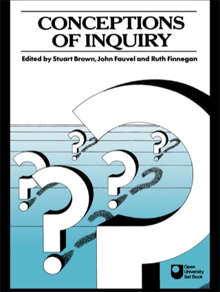 Cover image: Conceptions of Inquiry 1st edition 9781138432604