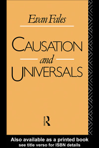 Imagen de portada: Causation and Universals 1st edition 9781138969988