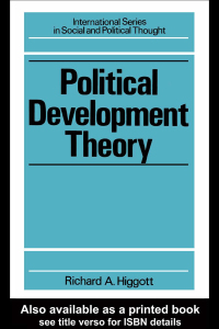 Cover image: Political Development Theory 1st edition 9780415042901