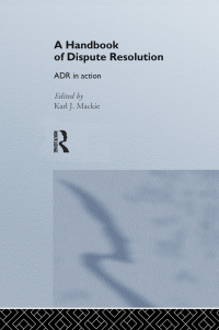 表紙画像: A Handbook of Dispute Resolution 1st edition 9781138975668