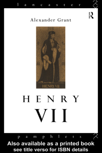 Cover image: Henry VII 1st edition 9780415040372