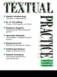 Cover image: Textual Practice 1st edition 9780415037471