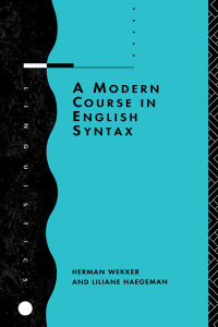 صورة الغلاف: A Modern Course in English Syntax 1st edition 9781138129153