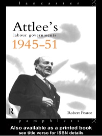 Imagen de portada: Attlee's Labour Governments 1945-51 1st edition 9780415088930