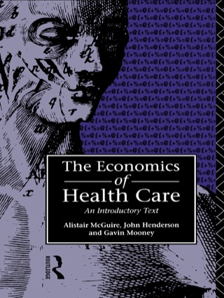 Cover image: Economics of Health Care 1st edition 9780415065863
