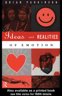 Omslagafbeelding: Ideas and Realities of Emotion 1st edition 9780415028585