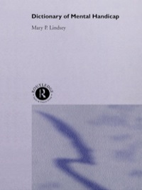 Imagen de portada: Dictionary of Mental Handicap 1st edition 9780367605285