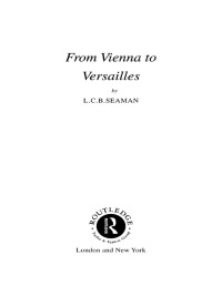 Imagen de portada: From Vienna to Versailles 1st edition 9780415027595
