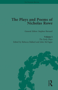 صورة الغلاف: The Plays and Poems of Nicholas Rowe, Volume I 1st edition 9781138762039