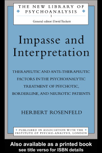 Imagen de portada: Impasse and Interpretation 1st edition 9781138138827