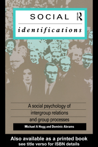 Cover image: Social Identifications 1st edition 9781138134881