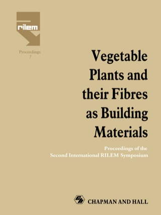 Imagen de portada: Vegetable Plants and their Fibres as Building Materials 1st edition 9780412392504