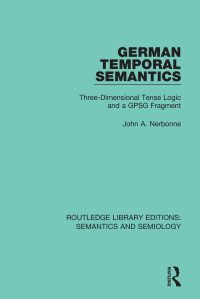 表紙画像: German Temporal Semantics 1st edition 9781138690318