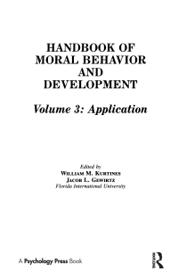 Imagen de portada: Handbook of Moral Behavior and Development 1st edition 9780805808827