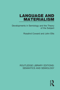 Cover image: Language and Materialism 1st edition 9781138690561