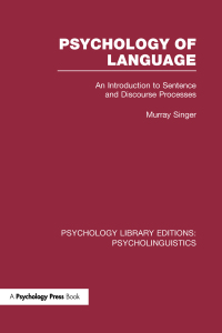 Cover image: Psychology of Language (PLE: Psycholinguistics) 1st edition 9781848722446
