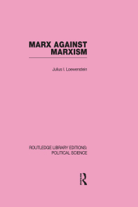 Cover image: Marx Against Marxism 1st edition 9780415555982
