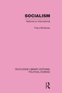 Cover image: Socialism National or International 1st edition 9780415555906