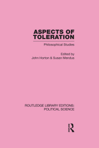 صورة الغلاف: Aspects of Toleration 1st edition 9780415645980