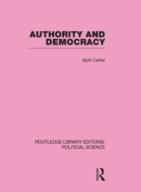 Cover image: Authority and Democracy 1st edition 9780415653626
