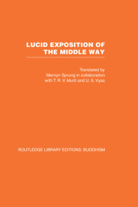 Cover image: Lucid Exposition of the Middle Way 1st edition 9780415461504
