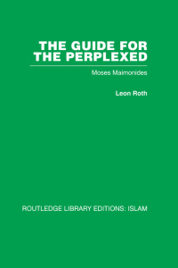 صورة الغلاف: The Guide for the Perplexed 1st edition 9780415444873