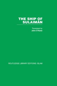 Imagen de portada: The Ship of Sulaiman 1st edition 9780415442909